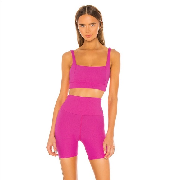REVOLVE Tops - REVOLVE biker shorts & bra reversible workout set Size L